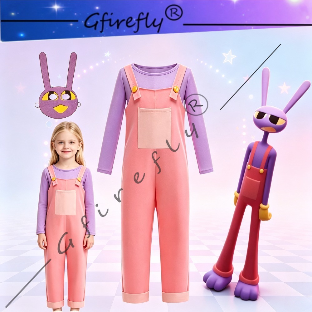 Anime Merchandise For Women - Circus Jax Kinder-Cosplay-Kostüm Zweiteiliges Outfit T-Shirt