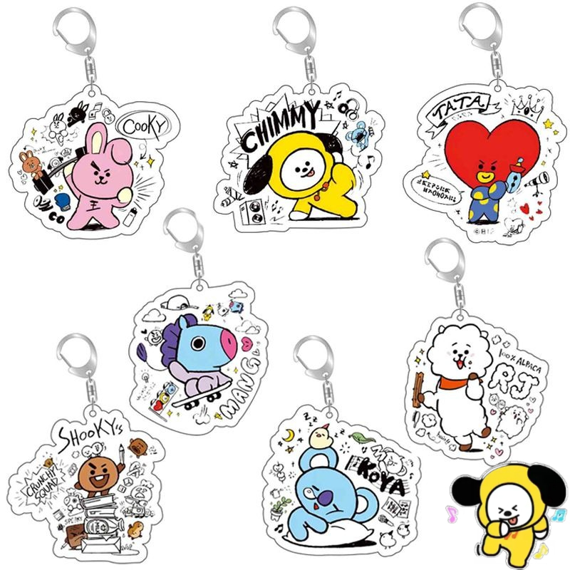 BT21 Anime Cartoon süßer Acryl – Anime Girl Merchandise Bewertung und Preis