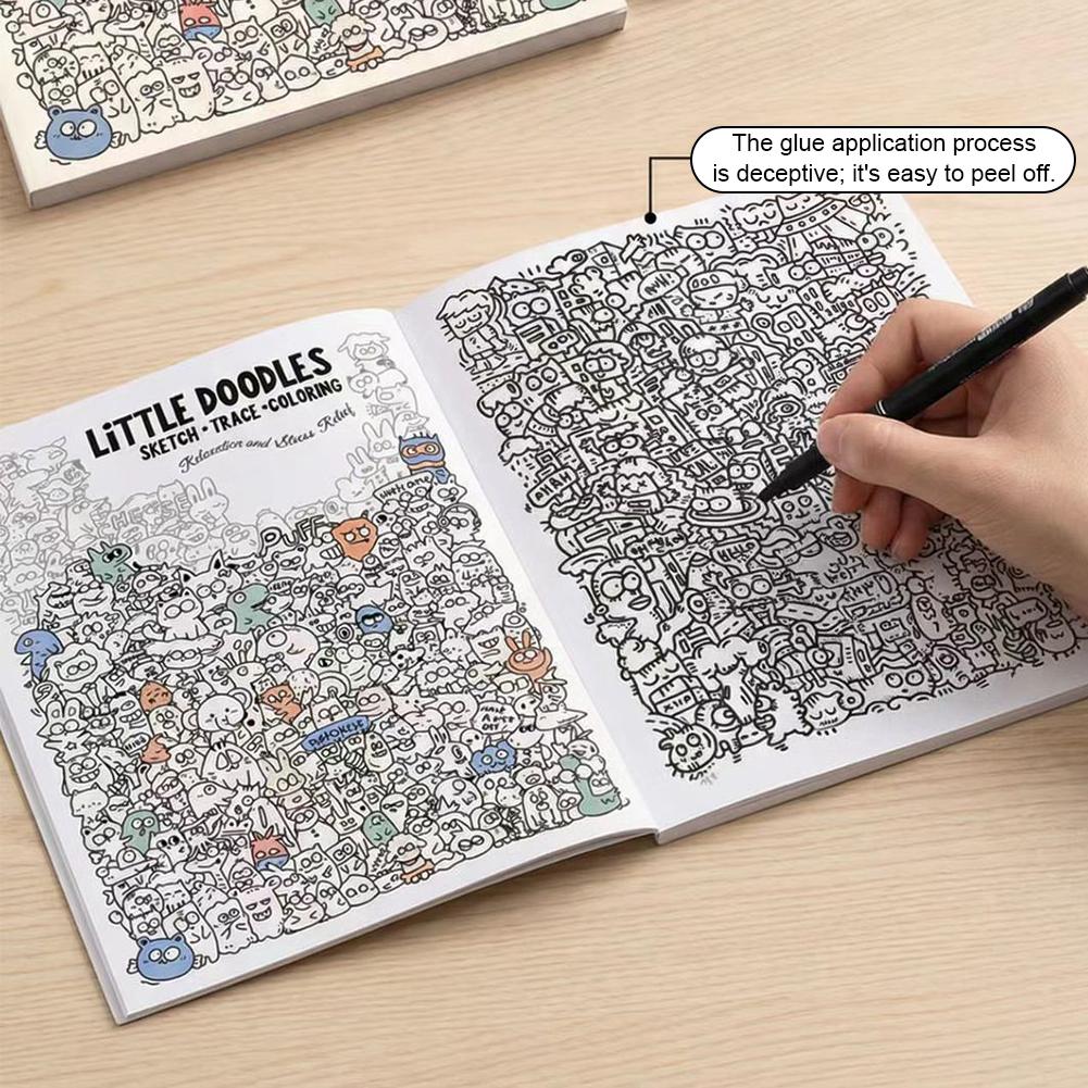 Little Doodles Malbuch-Seiten, – Art Book Illustration Bewertung und Preis